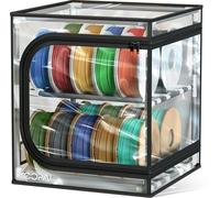 YOOPAI 3D Printer Filament Storage Box, Filament Storage Rack with Transparent Cover, 2-Tier Metal Filament Spool Holder, Holds up to 20 x 1kg Rolls, Filament Organiser for Home, Workshop, Studio