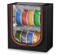 YOOPAI 3D Printer Filament Storage Box with Desiccants - 2 Tiers Metal Filament Storage Rack with Cloth Cover,Holds Up to 10 Rolls of Filaments - 3D Filament Holder for Home, Office Workshop, Studio