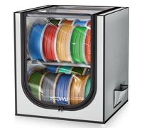 YOOPAI 3D Printer Filament Storage Box with Desiccants - 2 Tiers Metal Filament Storage Rack with Cloth Cover,Holds Up to 20 Rolls of Filaments - 3D Filament Holder for Home, Office Workshop, Studio