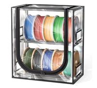 YOOPAI 3D Printer Filament Storage Box with Desiccants - 2 Tiers Metal Filament Storage Rack with Trans Cover,Holds Up to 10 Rolls of Filaments - 3D Filament Storage for Home, Office Workshop, Studio