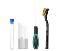 YOOPAI 3D Printer Nozzle Cleaning Kit, 0.4 mm Unclogging Needles and Copper Wire Brush, Essential Nozzle Cleaner Tools with Clog Poke for 1.75 mm Filament Nozzles, Quick and Safe Cleaning