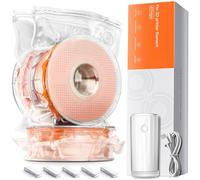 YOOPAI Filament Storage Bags with Auto Pump - Upgraded 30 Extra Large Filament Vacuum Bags Kit (38x33cm) Plus 30 Desiccants and 5 Clips - Extra Large Filament Bags Designed for Bambulab Reusable Spool