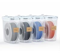 YOOPAI Filament Storage Box - 4 Pack Airtight Filaments Container for 3D Printing Filaments Sealing and Protection - Portable Filament Storage with Desiccant & Label, Waterproof and Dustproof 4.0L