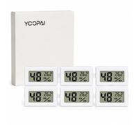 YOOPAI Mini Digital Hygrometer Thermometer 6 Pack, Humidity Monitor for YOOPAI 3D Printer Filament Storage Box, Printer Enclosure and Storage Bin