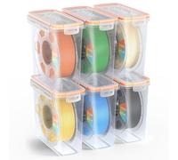 YOOPAI Pro Filament Storage Box, Airtight Filament Container for Single 1KG Spools, Flat Lid for Stable Stacking, Moisture & Dust Resistant with Desiccants for 3D Printer Filament Storage, 6 Pack