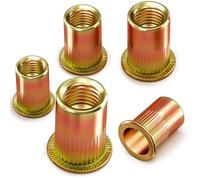 YOOPIN M8 Rivet Nuts, 120PCS Threaded Rivet Nuts, Zinc Plated Carbon Steel Rivnuts, Flat Head Threaded Insert Nuts for Metal Sheets, Electrical Appliances and Industrial Products