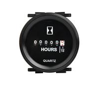 Yooreal DC 8 to 80V Digital Round Mechanical Hour Meter Gauge Timer Hourmeter Waterproof for Garden Tractor Sailboat Zero Turn Lawn Mower Generator