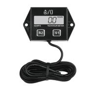 Yooreal Digital Hour Meter Tachometer,Replaceable Battery RPM Meter for Scooter Lawn Tractor Dirt Bike Generator Chainsaw Outboard Motor Snowmobile Pressure Washer