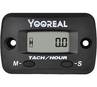YOOREAL Digital Maintenance Hours Tachometer,User Shutdown,Waterproof Design for Riding Lawn Mower Brush Cutter Generator Air Compressor Scooter Chainsaw Pit Bike Paramotor Go Kart.