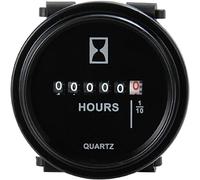 Yooreal Digital Round Hour Meter,DC 8-80V Mechanical Timer,Snap on Design,Waterproof for Garden Tractor Sailboat Zero Turn Lawn Mower Generator