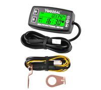 YOOREAL Engine Temperature Gauge Digital Hour Meter Tachometer,RPM/Temp Alert,Backlit Display Waterproof IP67 for Scooter Bike Motorcycle Lawn Tractor Generator Dump Truck etc