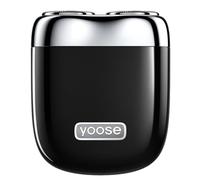 yoose Mini Shaver, Portable Alloy Electric Razor for Men IPX7 Waterproof, Cordless USB-C Rechargeable Electric Razor for Home or Travel with Battery Indicator, Black