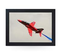 yoosh Portable Lap Desk Tray (BAE Red Arrows Hawk) Handmade Wooden Frame, Beanbag Cushioned Bottom | Computers, Laptops, Meals, Food | AD14823 Black