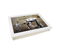 yoosh Portable Lap Desk Tray (Banksy I Am Your Father) Handmade Wooden Frame, Beanbag Cushioned Bottom | Computers, Laptops, Meals, Food | L0472 White