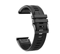 YOOSIDE for Fenix 5X / Fenix 6X / Fenix 7X Silicone Watch Band, 26mm Quick Fit Sport Waterproof Replacement Wrist Strap for Garmin Enduro, Tactix 7 Pro, Tactix Delta(Black)