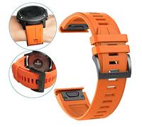 YOOSIDE for Garmin Fenix 5 / 6 / Instinct 2 Solar Watch Strap, 22mm Quick Fit Silicone Sport Waterproof Wrist Band for Garmin Fenix 7, Epix 2, Forerunner 935/945, Approach S60/S62 (Orange)