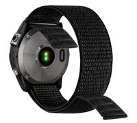 YOOSIDE Hook and Loop Nylon Watch Strap for Fenix 7S / 6S / 5S / Instinct 2S, 20mm Quick Dry Ultralight Sport Wrist Band for Garmin epix Pro 42mm, Descent Mk2S (Black)