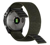 YOOSIDE Hook and Loop Nylon Watch Strap for Garmin epix Pro 51mm / Fenix 7X / Fenix 6X / Fenix 5X / Enduro, 26mm Quick Dry Ultralight Sport Wrist Band for Tactix 7 Pro,Tactix Bravo (Moss Green)