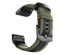 YOOSIDE Nylon Watch Strap for Garmin Fenix 5X / 6X / 7X / epix Pro 51mm, Quick Fit 26mm Woven Nylon Durable Sweat-proof Wrist Band for Enduro, Tactix 7 Pro (Green)