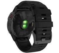 YOOSIDE Quick Easy Fit Watch Band for Garmin Fenix 6X Pro/Sapphire,26mm Soft Non-allergenic Silicone Sport Waterproof Wristband Strap for Garmin Fenix 5X/5X Plus,Fenix 3,Quatix 3,Tactix Bravo(Black)