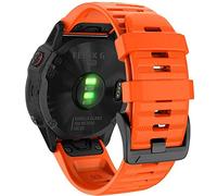 YOOSIDE Silicone Watch Strap for Fenix 7/ epix 2 / Fenix 6 /Fenix 5, 22mm Quick Fit Soft Sport Waterproof Non-allergenic Wrist Band for Garmin Instinct 2 Solar, Instinct Tactical, Fenix 5 Plus(Orange)