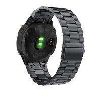 YOOSIDE Watch Strap for Garmin Fenix 7X / Fenix 5X / Fenix 6X, Quick Fit 26mm Stainless Steel Metal Replacement Wristband for Garmin Enduro, Tactix Delta, Fenix 5X Plus (Black)