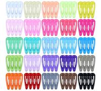 Yoosit 100 Pieces in 25 Candy Colors 3cm 1.2" Small Metal Snap Hair Clips Non Slip Colorful Mini Hair Barrettes Fine Bang Hair Holders for Baby Girls Toddlers Kids
