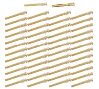 Yoosit 50 Pack Gold Metal Craft DIY Project Plain Blank Duckbill Alliagator Hair Clips Barrettes Hair Salon Styling Sectioning Clips Pins for Women Girls Teens Kids (Gold-7.5cm/3")