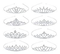 Yoosit 8 Pack Birthday Tiaras for Girls, Rhinestone Crystal Princess Crowns, Silver Headbands Tiara, Party Dance Homecoming Wedding Bridals Crown for Women Princess Tiaras for Girl Kids