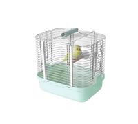 YOOSO WING Bird Carrier Travel Cage, Durable Portable Stainless Steel Birdcage with Bird Perch & Feeding Bowl for Parrots Canaries Budgies Lovebirds Conures Cockatiels (Small Light Green)