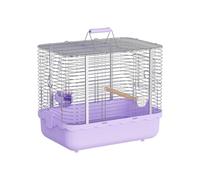 YOOSO WING Bird Carrier Travel Cage, Durable Portable Stainless Steel Birdcage with Bird Perch & Feeding Bowl for Parrots Canaries Budgies Lovebirds Conures Cockatiels (Large Purple)