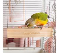YOOSO WING Bird Toys & Bird Perch, Bird Wooden Block Chewing Toy Parrot Foraging & Puzzle Toys Bird Cage Accessories for Conures Parakeets Cockatiels Lovebirds African Grey Macaws (Spinning Ball)
