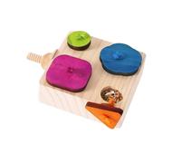 YOOSO WING Birdie Puzzle Feeder - Interactive Foraging Toy for Parrots, Parakeets, Cockatiels, Conures | Mental Enrichment & Stimulation Game to Prevent Boredom (Colorful)
