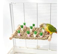 YOOSO WING Carrot Woven Climbing Chew Toy Bird Swing Hammock for Parrots