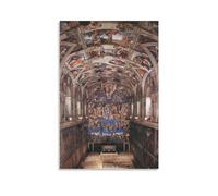 YOOSONG Italian Painters Michelangelo Interior Sistine Chapel Poster Painting On Canvas Wall Art Poster Scroll Picture Print Walls Decor Home Posters 08x12inch(20x30cm)