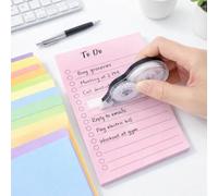 Yoosso 12 Pcs Correction Tape And 9 Pack To Do List Pad School Office Supplies for School Office Home