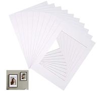 Yoosso 15Pcs White Picture Mounts, Photo Mounts Mats for 6x4 Inch Image 1.5mm Thickness Card 7x5 Frames Inside Aperture to fit Graduation Photos Posters Prints Artworks Paintings