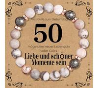 Yootiko Women's Natural Stone Birthday Bracelet - Personal Gift for Women for 16th 18th 30th 40th 50th 60th Birthday - Stylish & Meaningful - Adjustable Bracelet, Eine Grösse, stone beads, No gems