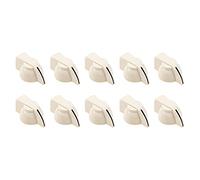 Yootones 10Pcs Flat Top Guitar Amplifier Knobs Effect Pedal Knobs Compatible with Guitar Accessories (White)