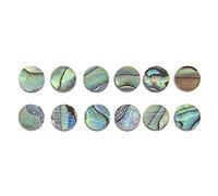 Yootones 12Pcs Green Abalone Inlay Dots 6mm Fret Inlay Maker Compatible with Guitar Ukulele Bass Banjo
