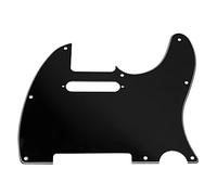 Yootones 1Pcs 8 Hole Tele Guitar Pickguard Scratch Plate for USA/Mexican Fender Telecaster(3Ply Black)