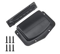 Yootones 1Set Guitar Adjustable Bridge Tailpiece with Bridge Cover Set include Mounting Screws Replacement Part Fixed Compatible with Vintage Teisco Electric Guitar Parts (Black)