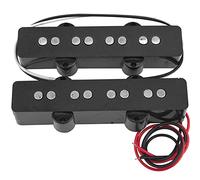 Yootones 2Pcs 4 String JB Bass Pickup Part Open Style Neck Compatible with 4 String Electric Bass, Squier Affinity PJ Bass(Sliver)