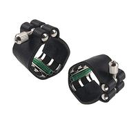 Yootones 2Pcs Black Artificial Leather Saxophone Mouthpiece Sax Ligature Fastener Compatible with Saxophone Rubber Mouthpiece (Tenor saxophone)