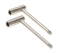 Yootones 2Pcs Guitar Truss Rod Wrench Guitar Neck Box Adjustment Wrench, for Musical Guitar Accessory(Silver)