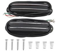 Yootones 2Pcs Single Coil Size Pickup Humbucker Compatible with Fender Strat Squier Electric Guitar ST Stratocaster Guitar (Black)