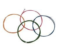 Yootones 4Pcs 4String Bass Strings 44-100 Gauges Electric Bass 4 Color steel String Compatible with Bass Electric Bass Parts (Colorful)