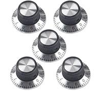 Yootones 5Pcs 24 x 14.5mm (dh) Potentiometer Control Knob Volume Audio Electric Guitar Bass Pedal Knobs Screw Type Compatible with Electric Guitar Bass