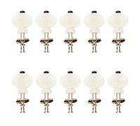 Yootones Ukulele Tuning Pegs, Small Round Handle, 42.1mm x 19.7mm, 10Pcs, Alloy Steel, Metal, White (Optional), Manual Operation, 4 Strings, for Ukuleles