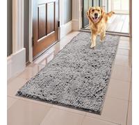 YOOTUKL Chenille Doormat 60X150CM Indoor Non Slip Dirt Trapper Quick Dry Soft Microfiber Durable Rubber Backing Outdoor Mats for Front Back Door, Entryway, Hallway, Kitchen,Bathroom